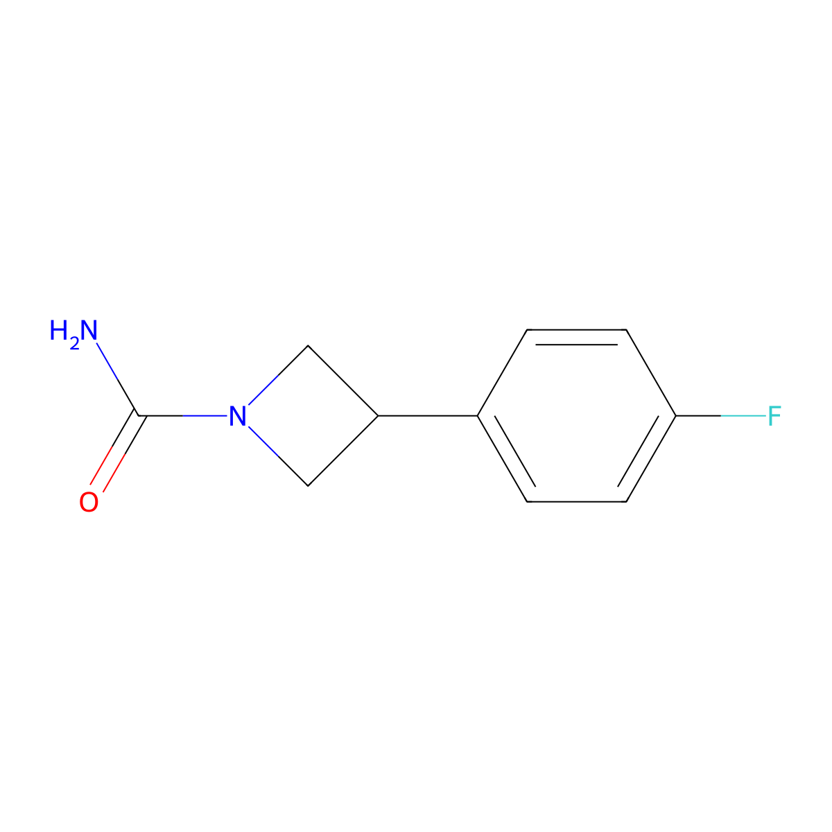 3-(4-Fluorophenyl)azetidine-1-carboxamide molecular structure, CAS 231954-45-3
