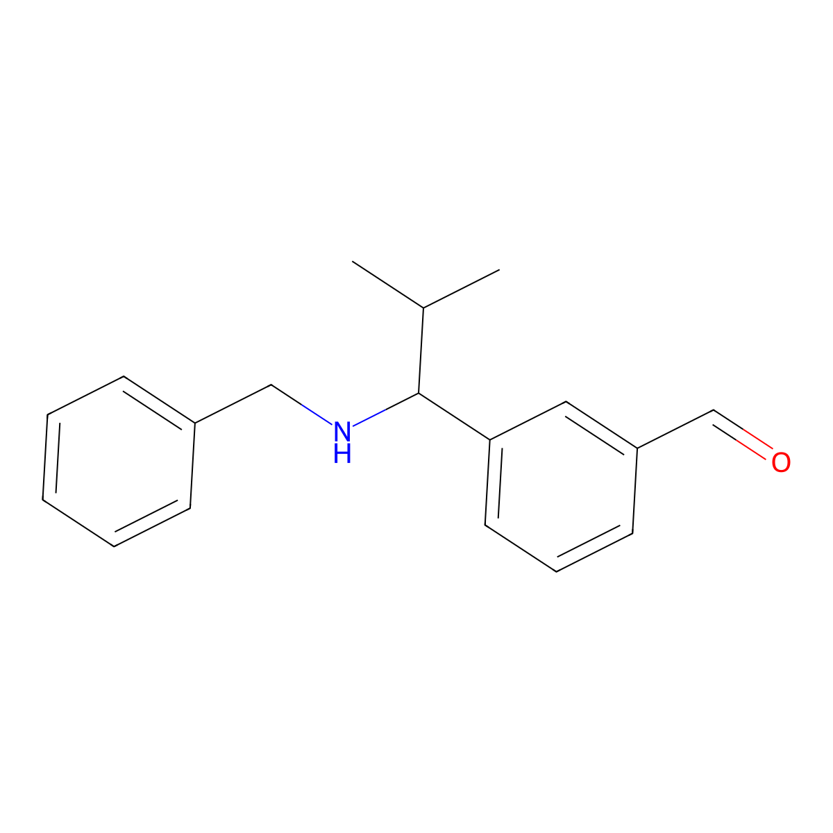 3-[1-(Benzylamino)-2-methylpropyl]benzaldehyde molecular structure, CAS 2319581-33-2