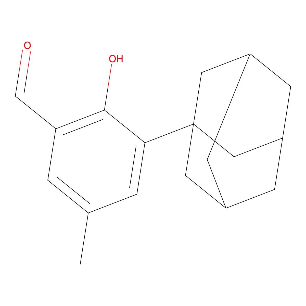 3-(1-Adamantyl)-2-hydroxy-5-methylbenzaldehyde molecular structure, CAS 231963-91-0