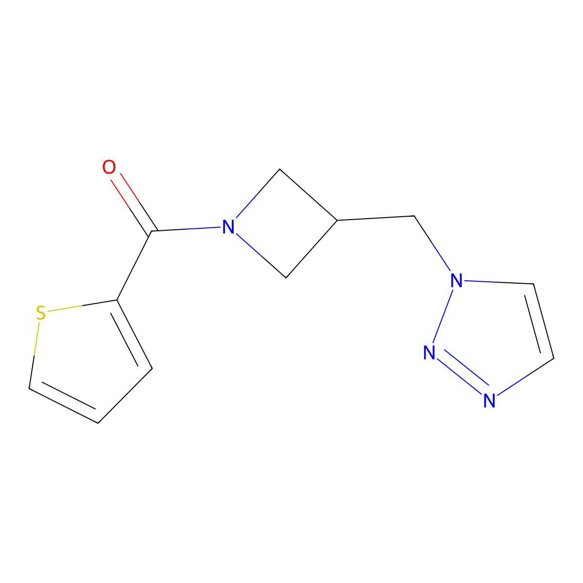 1-{[1-(thiophene-2-carbonyl)azetidin-3-yl]methyl}-1H-1,2,3-triazole molecular structure, CAS 2319635-66-8