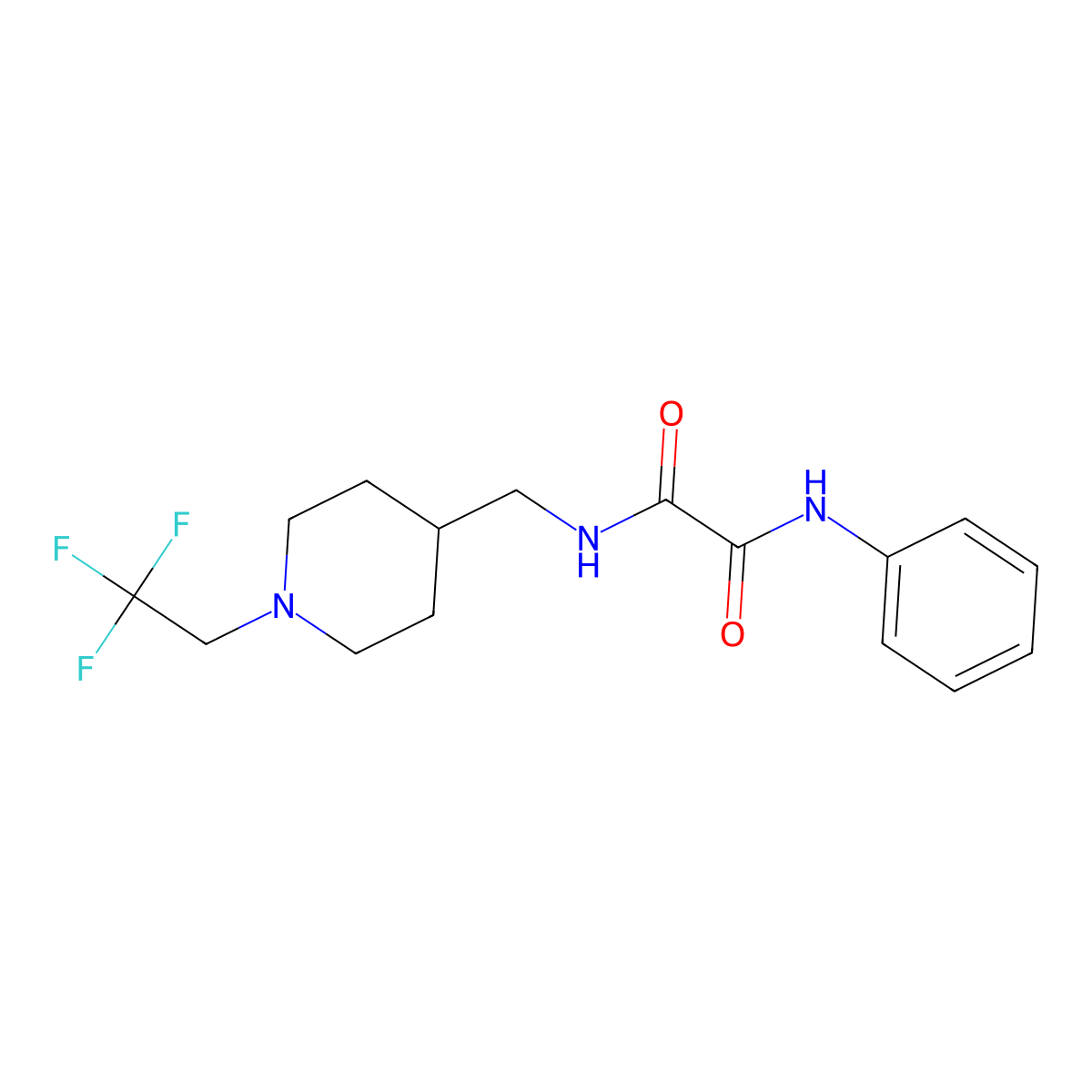 N'-phenyl-N-{[1-(2,2,2-trifluoroethyl)piperidin-4-yl]methyl}ethanediamide molecular structure, CAS 2319636-22-9
