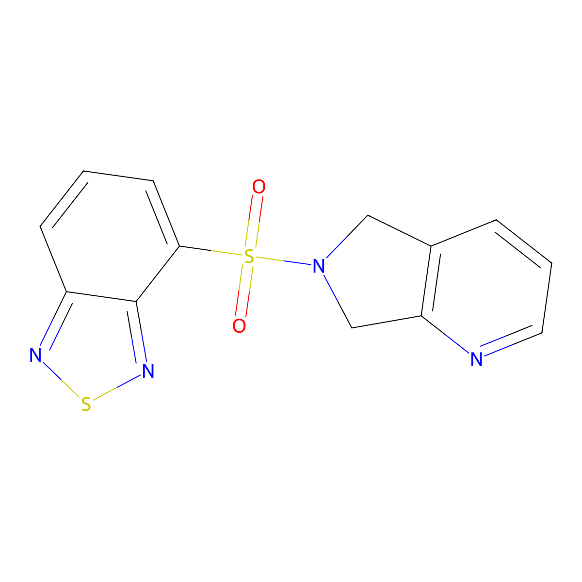 4-((5H-pyrrolo[3,4-b]pyridin-6(7H)-yl)sulfonyl)benzo[c][1,2,5]thiadiazole molecular structure, CAS 2319637-19-7