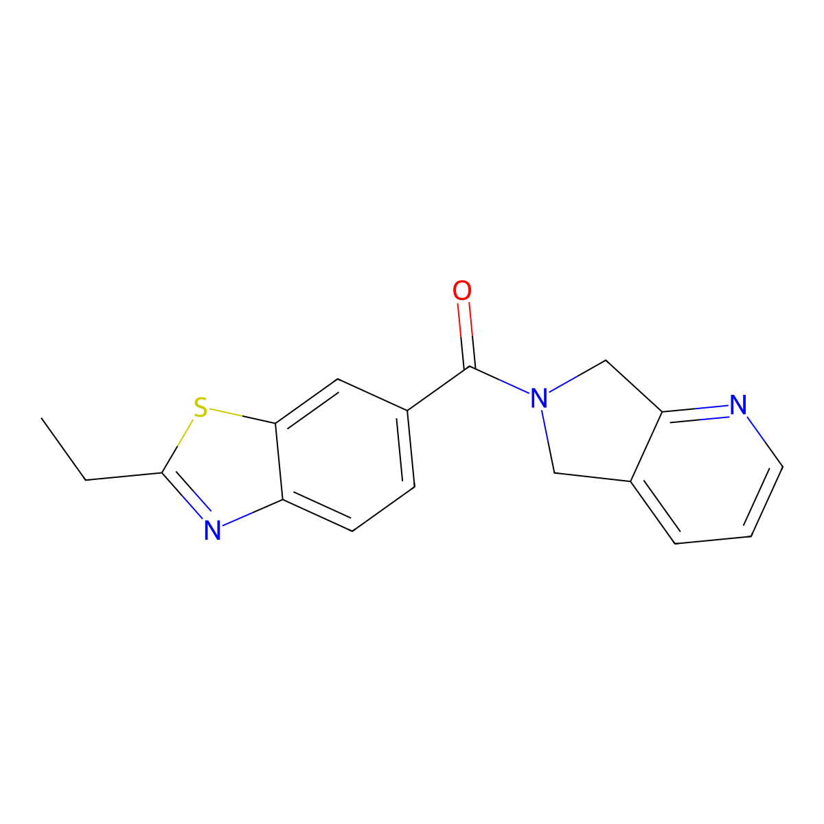 (2-ethylbenzo[d]thiazol-6-yl)(5H-pyrrolo[3,4-b]pyridin-6(7H)-yl)methanone molecular structure, CAS 2319638-20-3