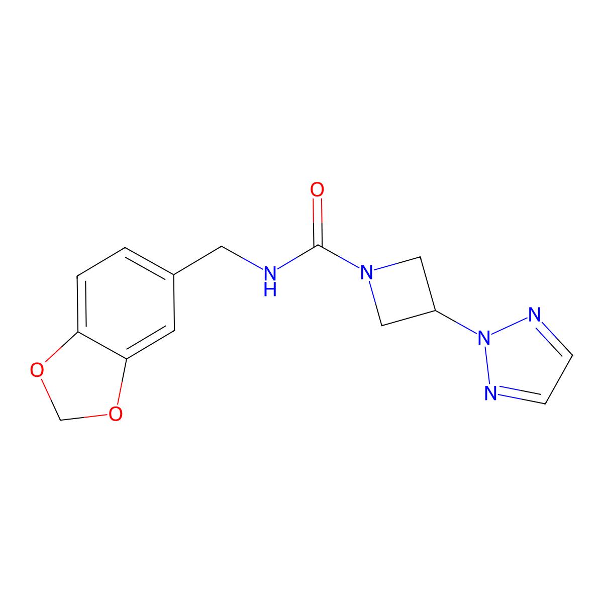 N-[(2H-1,3-benzodioxol-5-yl)methyl]-3-(2H-1,2,3-triazol-2-yl)azetidine-1-carboxamide molecular structure, CAS 2319639-26-2