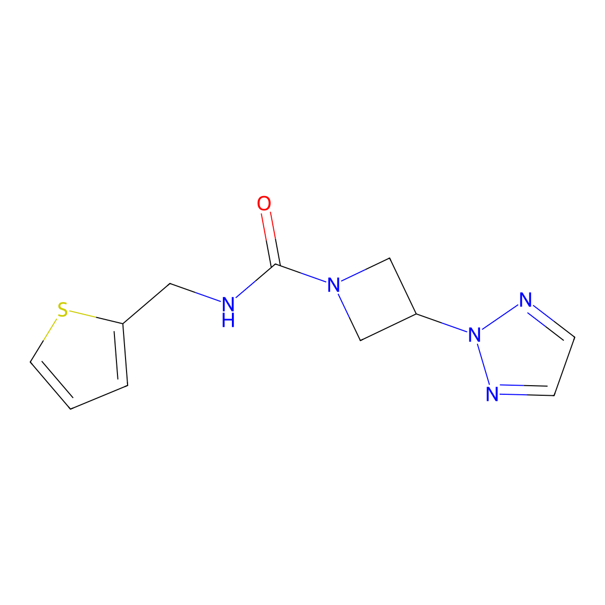 N-[(thiophen-2-yl)methyl]-3-(2H-1,2,3-triazol-2-yl)azetidine-1-carboxamide molecular structure, CAS 2319639-45-5