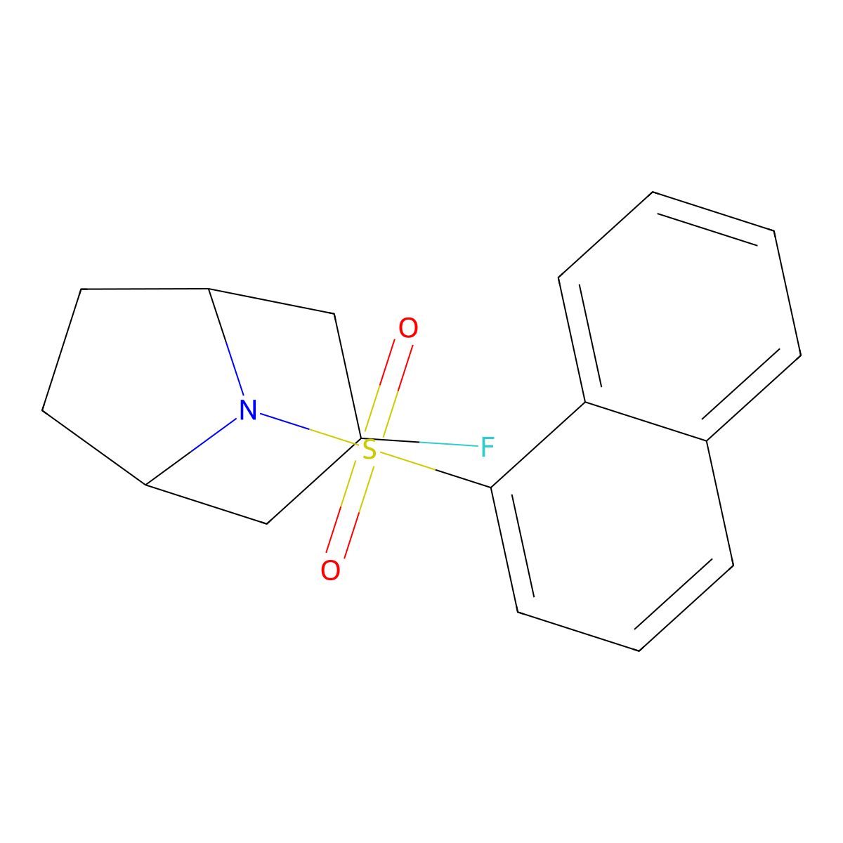 3-Fluoro-8-(naphthalene-1-sulfonyl)-8-azabicyclo[3.2.1]octane molecular structure, CAS 2319639-50-2