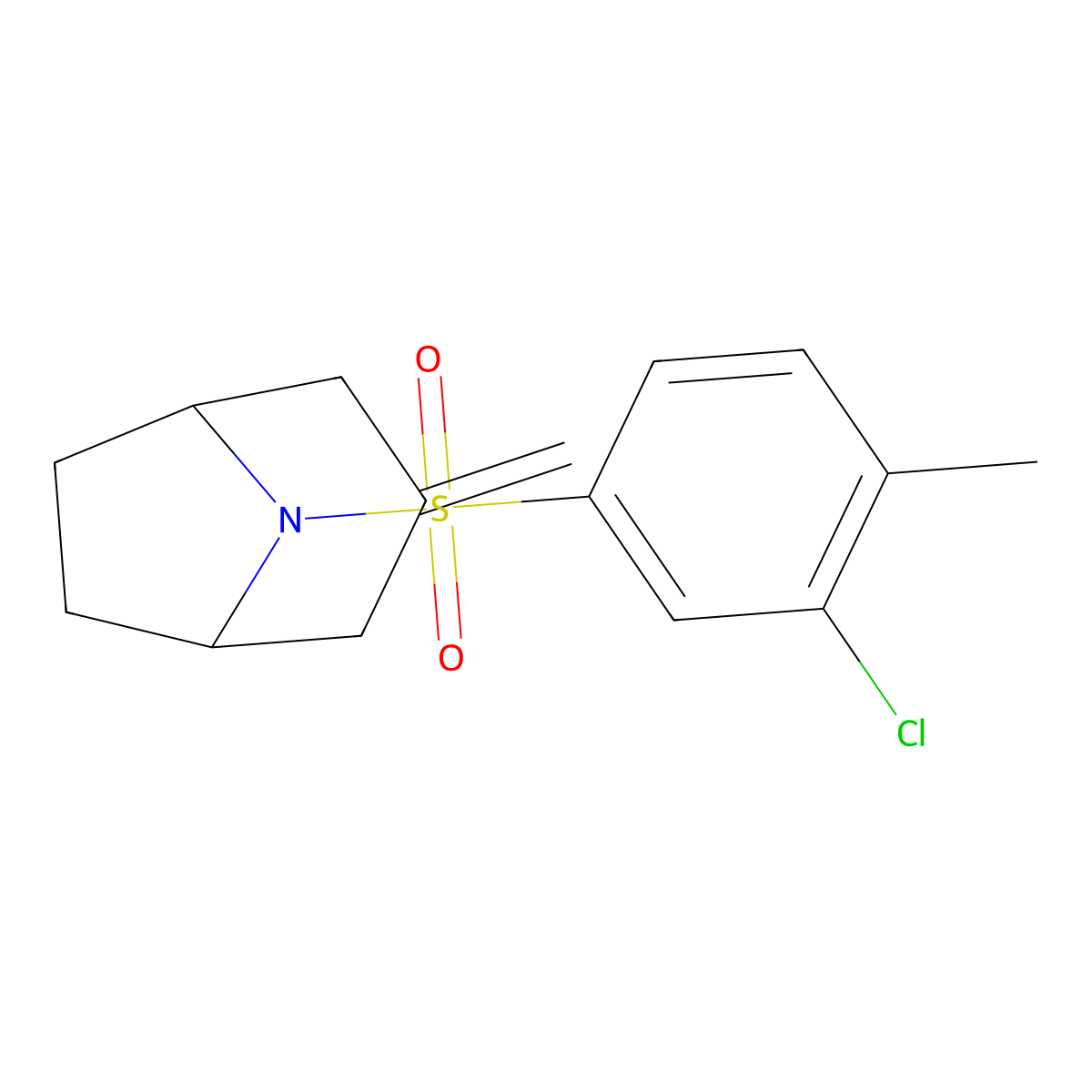 8-(3-Chloro-4-methylbenzenesulfonyl)-3-methylidene-8-azabicyclo[3.2.1]octane molecular structure, CAS 2319639-76-2