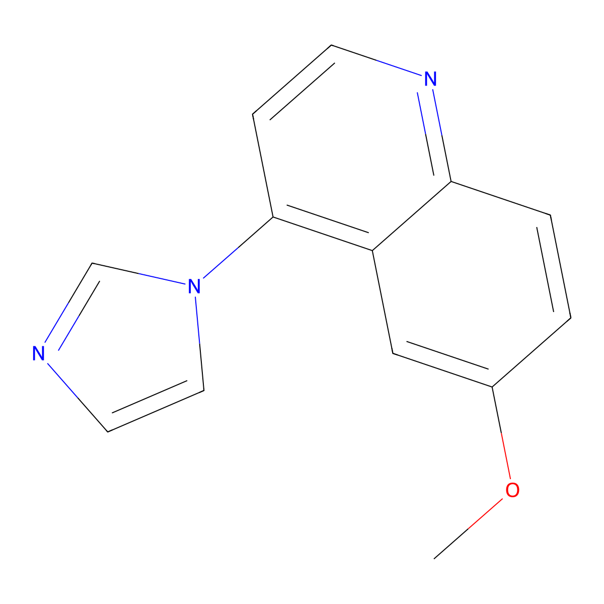 4-(1H-imidazol-1-yl)-6-methoxyquinoline molecular structure, CAS 2319640-13-4