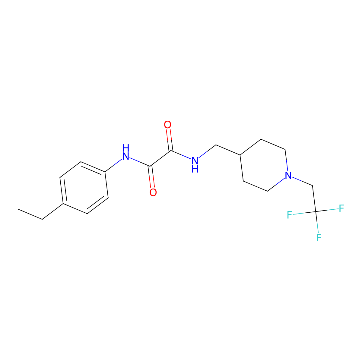 N'-(4-ethylphenyl)-N-{[1-(2,2,2-trifluoroethyl)piperidin-4-yl]methyl}ethanediamide molecular structure, CAS 2319640-15-6