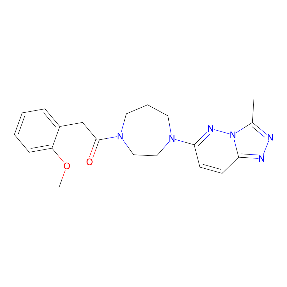 2-(2-Methoxyphenyl)-1-(4-{3-methyl-[1,2,4]triazolo[4,3-b]pyridazin-6-yl}-1,4-diazepan-1-yl)ethan-1-one molecular structure, CAS 2319640-90-7