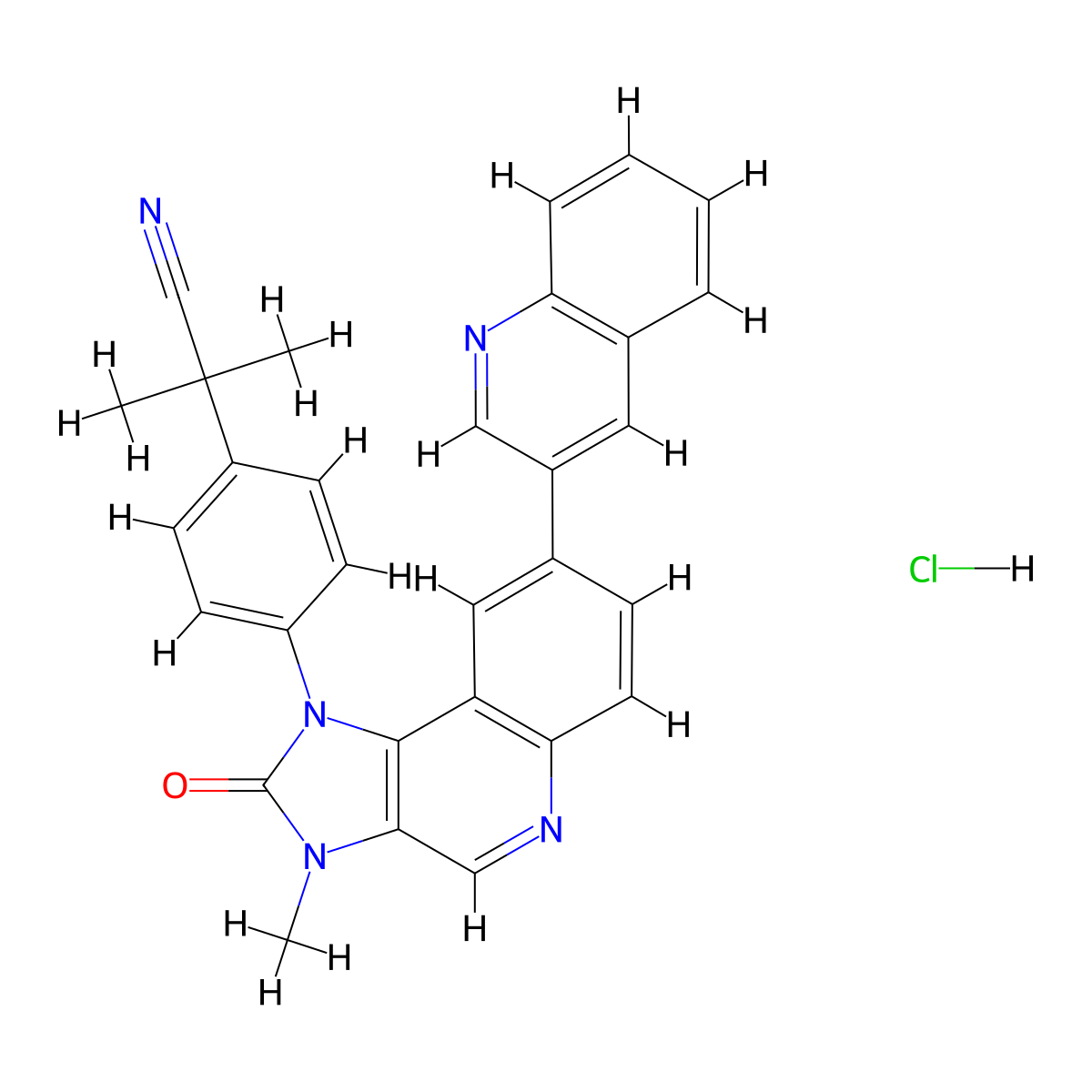 NVP-BEZ235 (hydrochloride) molecular structure, CAS 2319647-83-9