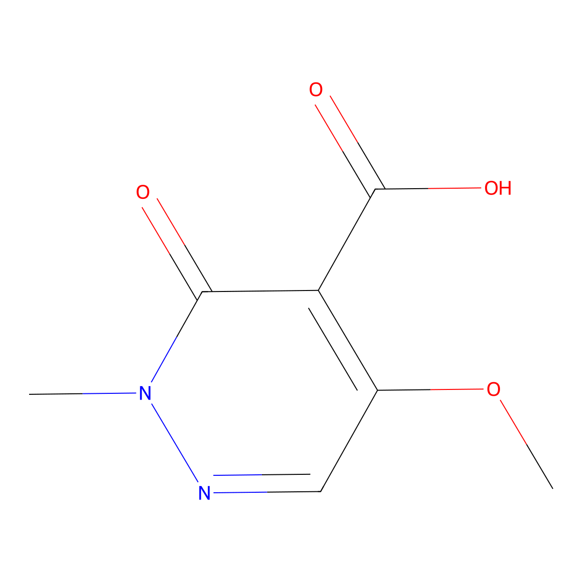 5-Methoxy-2-methyl-3-oxo-2,3-dihydropyridazine-4-carboxylic acid molecular structure, CAS 2319653-61-5