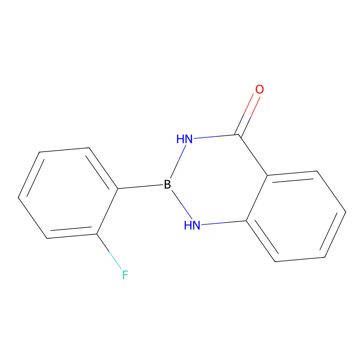 2-(2-Fluorophenyl)-2,3-dihydrobenzo[D][1,3,2]diazaborinin-4(1H)-one molecular structure, CAS 2319681-57-5