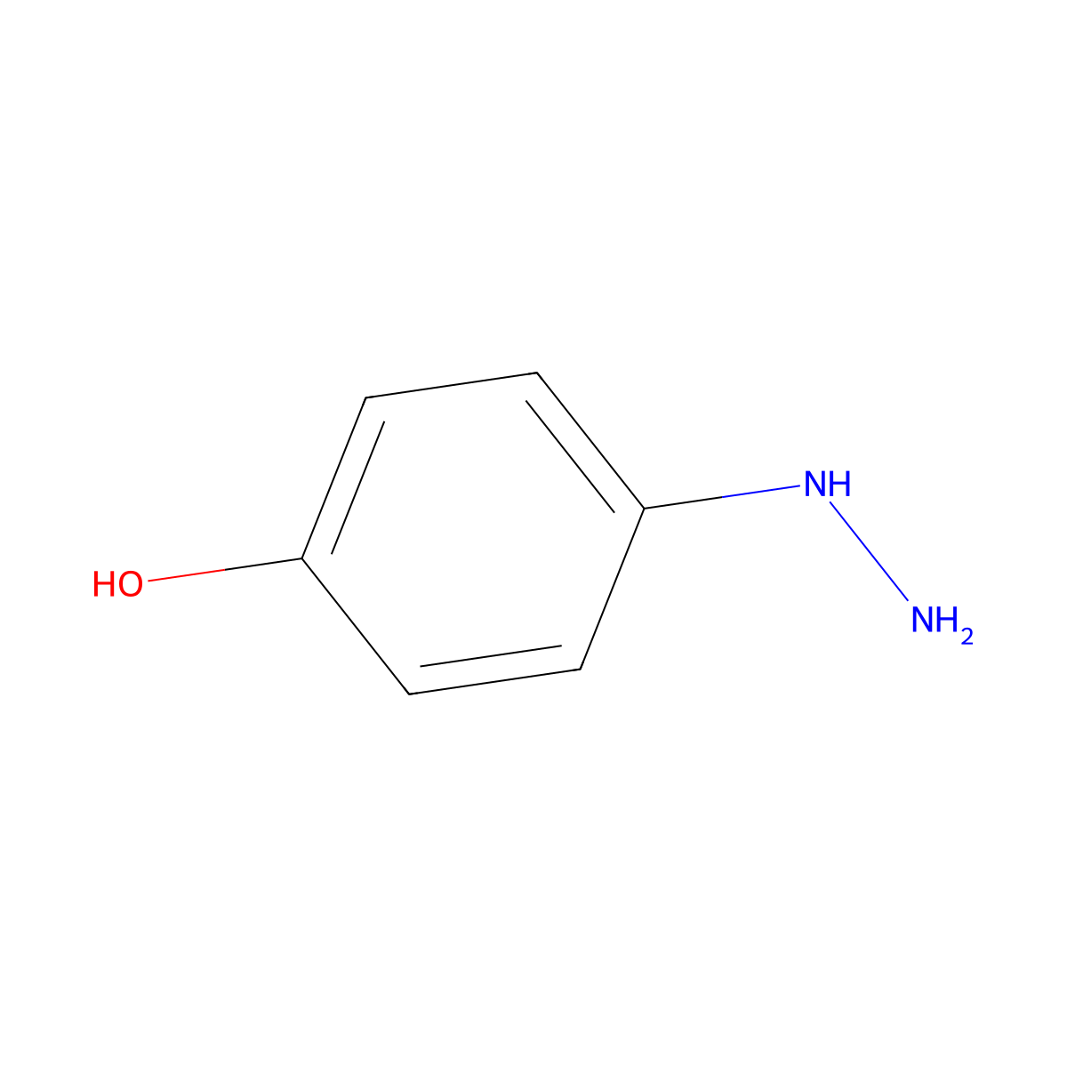 4-Hydrazinylphenol molecular structure, CAS 23197-23-1