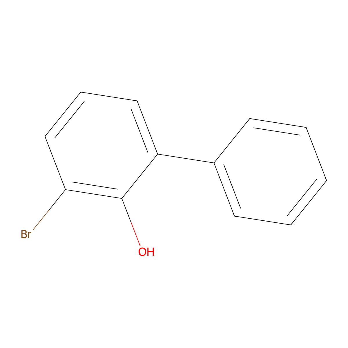 3-Bromo-[1,1'-biphenyl]-2-ol molecular structure, CAS 23197-48-0