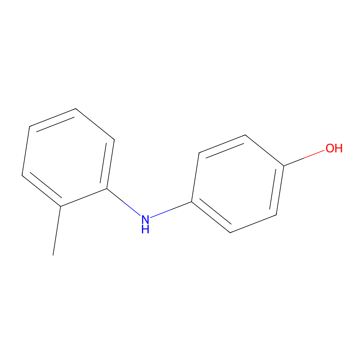 4-(2-Methylanilino)phenol molecular structure, CAS 23197-53-7