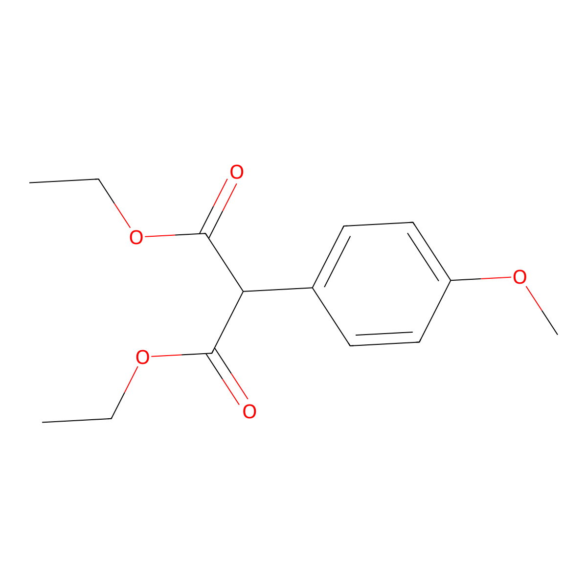 Diethyl 2-(4-methoxyphenyl)malonate molecular structure, CAS 23197-67-3