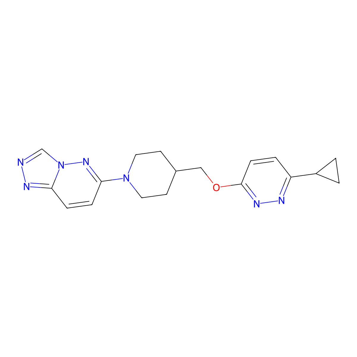 3-Cyclopropyl-6-[(1-{[1,2,4]triazolo[4,3-b]pyridazin-6-yl}piperidin-4-yl)methoxy]pyridazine molecular structure, CAS 2319718-70-0