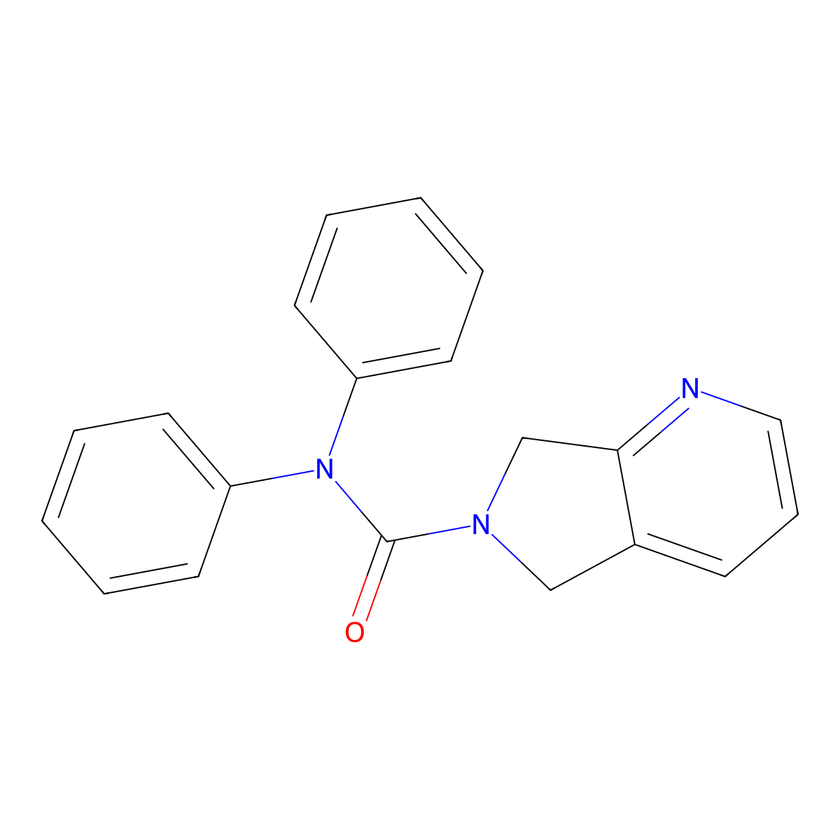 N,N-diphenyl-5H-pyrrolo[3,4-b]pyridine-6(7H)-carboxamide molecular structure, CAS 2319719-00-9