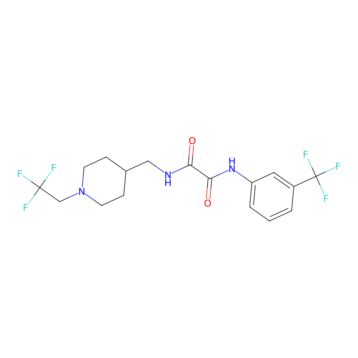 N-{[1-(2,2,2-trifluoroethyl)piperidin-4-yl]methyl}-N'-[3-(trifluoromethyl)phenyl]ethanediamide molecular structure, CAS 2319719-25-8