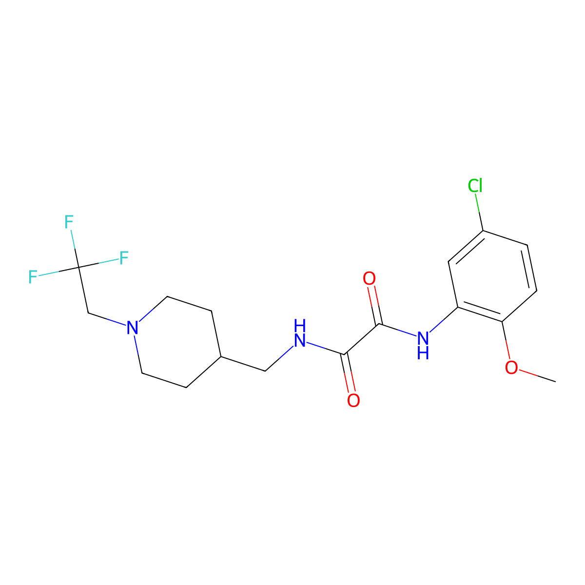 N-(5-chloro-2-methoxyphenyl)-N'-{[1-(2,2,2-trifluoroethyl)piperidin-4-yl]methyl}ethanediamide molecular structure, CAS 2319719-79-2