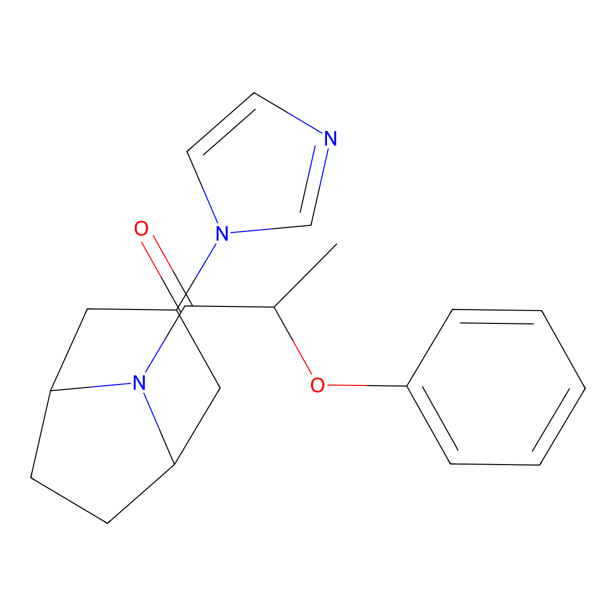 1-[3-(1H-imidazol-1-yl)-8-azabicyclo[3.2.1]octan-8-yl]-2-phenoxypropan-1-one molecular structure, CAS 2319720-18-6