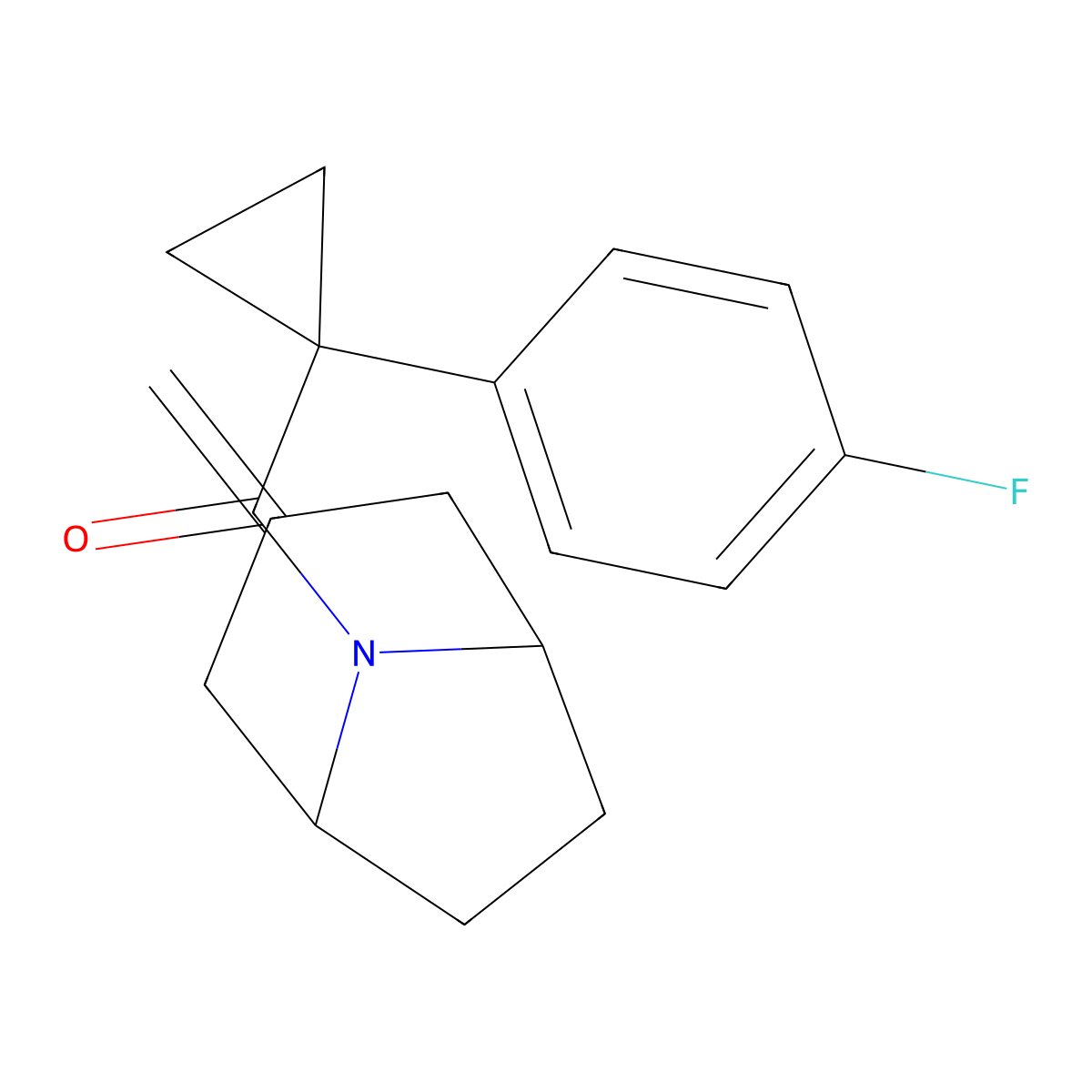 8-[1-(4-Fluorophenyl)cyclopropanecarbonyl]-3-methylidene-8-azabicyclo[3.2.1]octane molecular structure, CAS 2319720-34-6