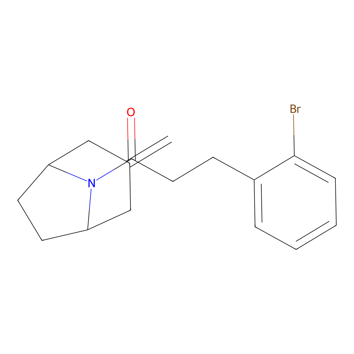 3-(2-Bromophenyl)-1-{3-methylidene-8-azabicyclo[3.2.1]octan-8-yl}propan-1-one molecular structure, CAS 2319721-05-4