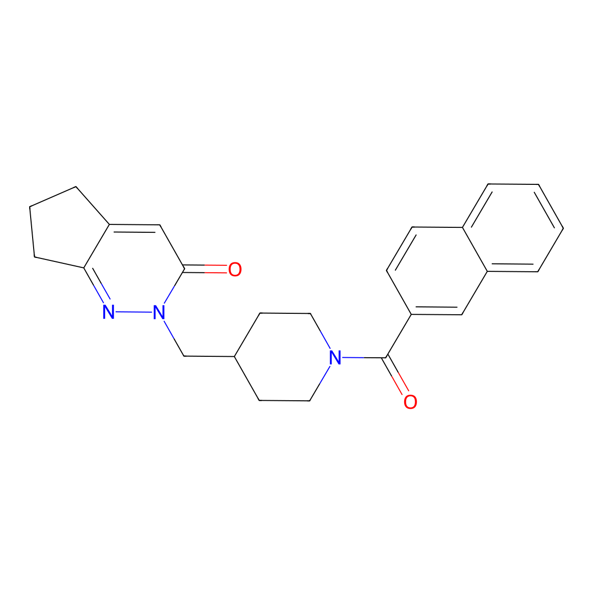 2-{[1-(naphthalene-2-carbonyl)piperidin-4-yl]methyl}-2H,3H,5H,6H,7H-cyclopenta[c]pyridazin-3-one molecular structure, CAS 2319722-64-8