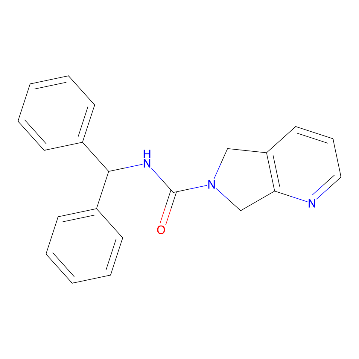 N-benzhydryl-5H-pyrrolo[3,4-b]pyridine-6(7H)-carboxamide molecular structure, CAS 2319723-37-8