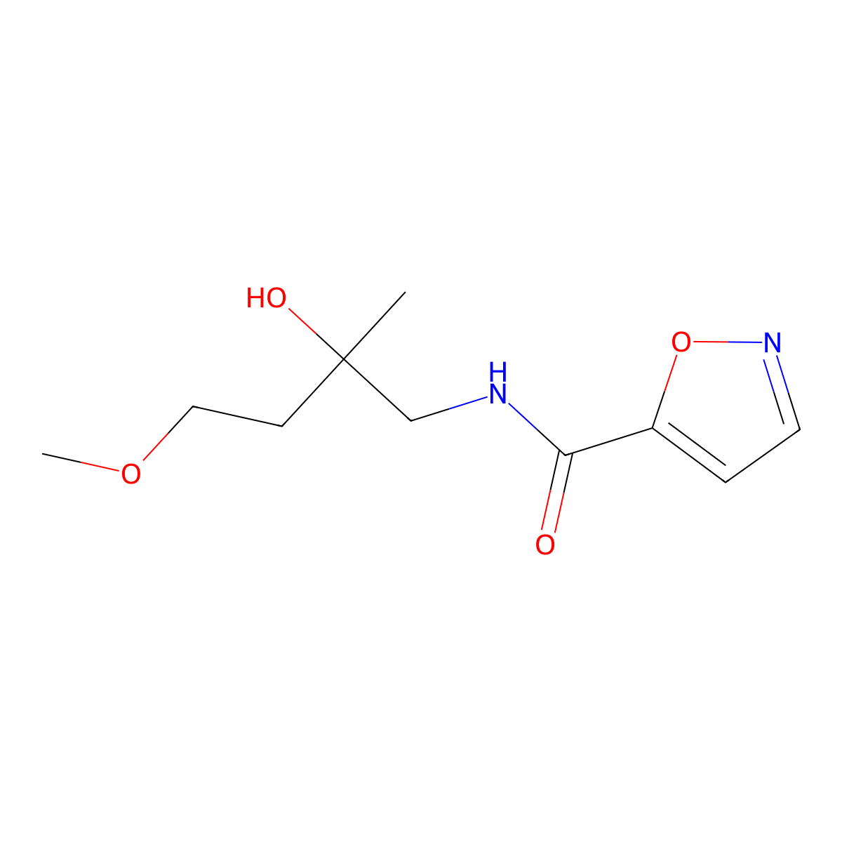 N-(2-hydroxy-4-methoxy-2-methylbutyl)-1,2-oxazole-5-carboxamide molecular structure, CAS 2319723-80-1