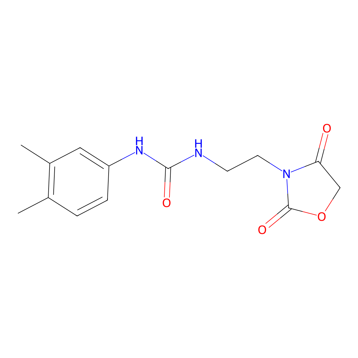 1-(3,4-Dimethylphenyl)-3-[2-(2,4-dioxo-1,3-oxazolidin-3-yl)ethyl]urea molecular structure, CAS 2319725-43-2