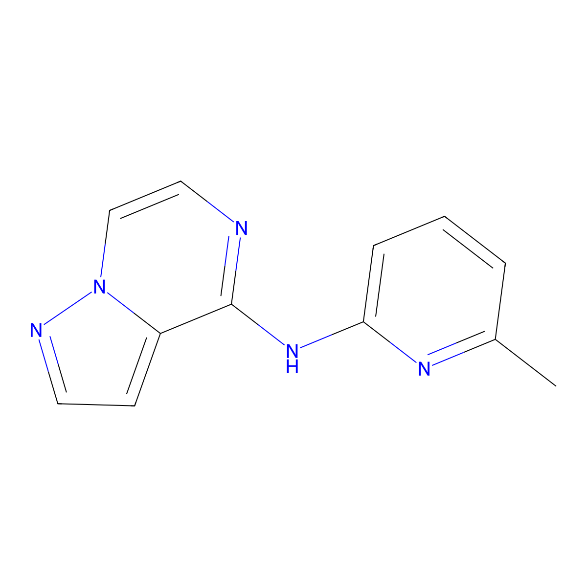 N-(6-methylpyridin-2-yl)pyrazolo[1,5-a]pyrazin-4-amine molecular structure, CAS 2319783-52-1