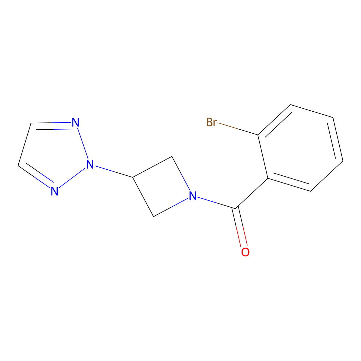 2-[1-(2-bromobenzoyl)azetidin-3-yl]-2H-1,2,3-triazole molecular structure, CAS 2319786-55-3