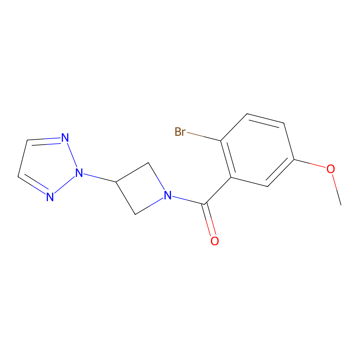 2-[1-(2-bromo-5-methoxybenzoyl)azetidin-3-yl]-2H-1,2,3-triazole molecular structure, CAS 2319786-72-4