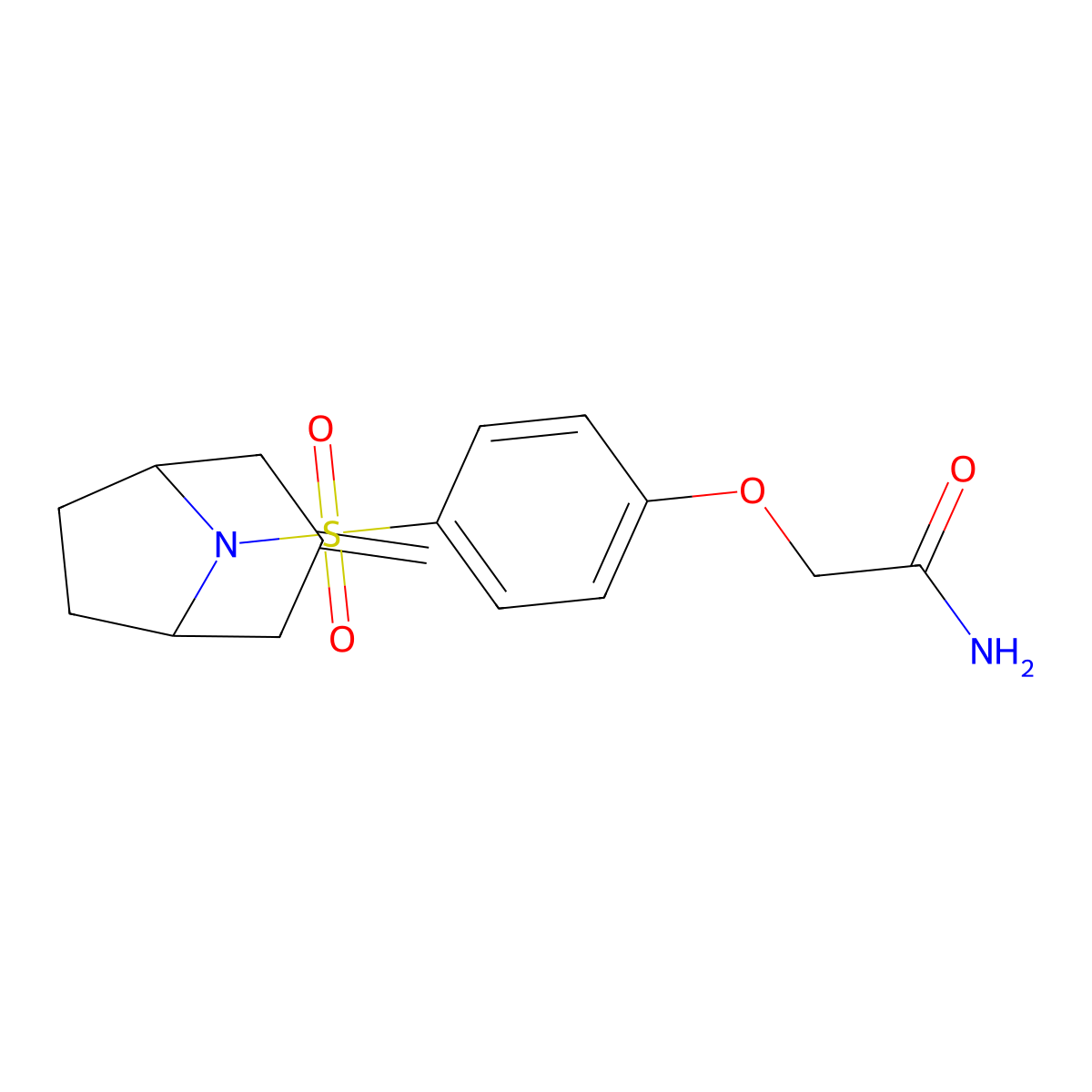 2-[4-({3-Methylidene-8-azabicyclo[3.2.1]octan-8-yl}sulfonyl)phenoxy]acetamide molecular structure, CAS 2319786-97-3