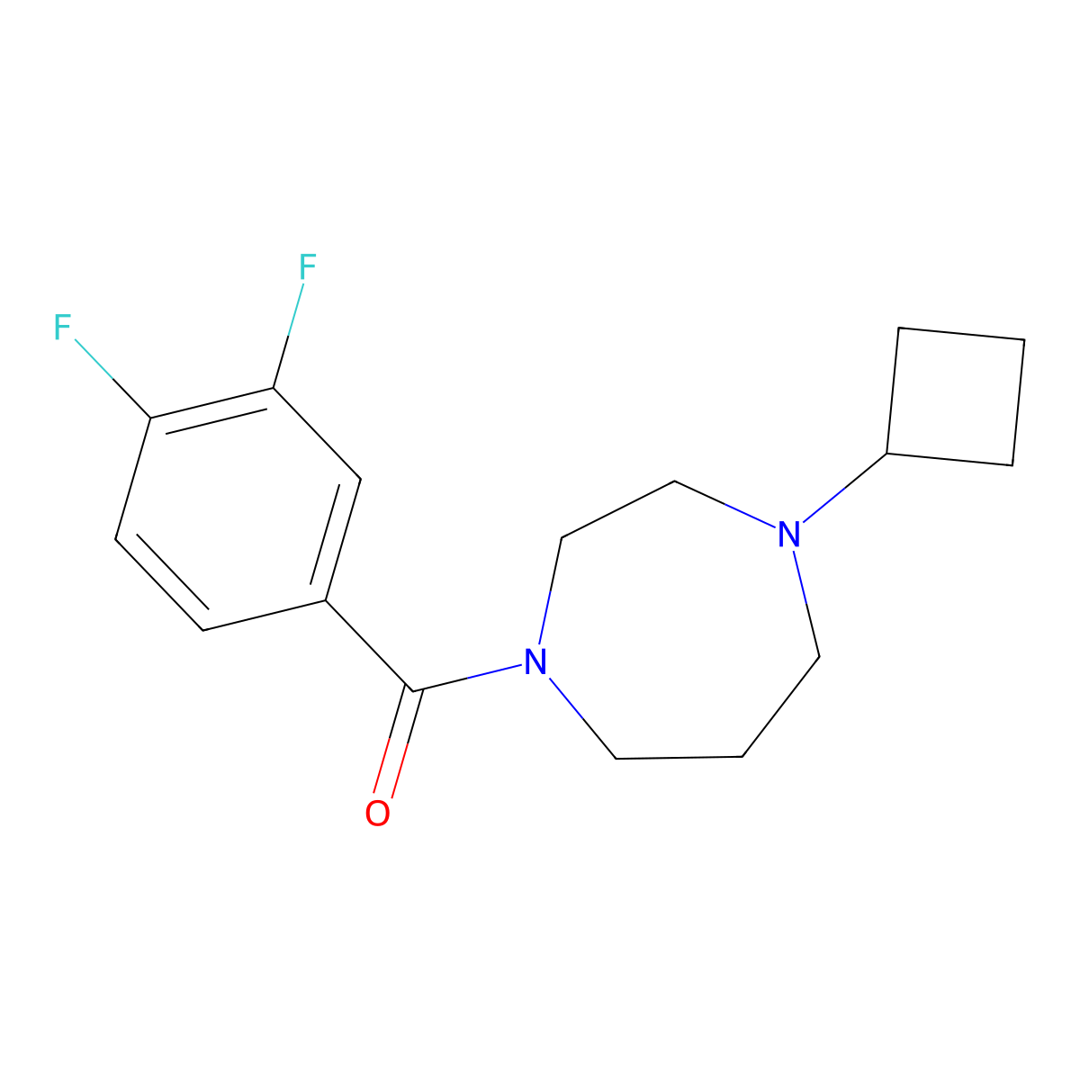1-Cyclobutyl-4-(3,4-difluorobenzoyl)-1,4-diazepane molecular structure, CAS 2319788-63-9