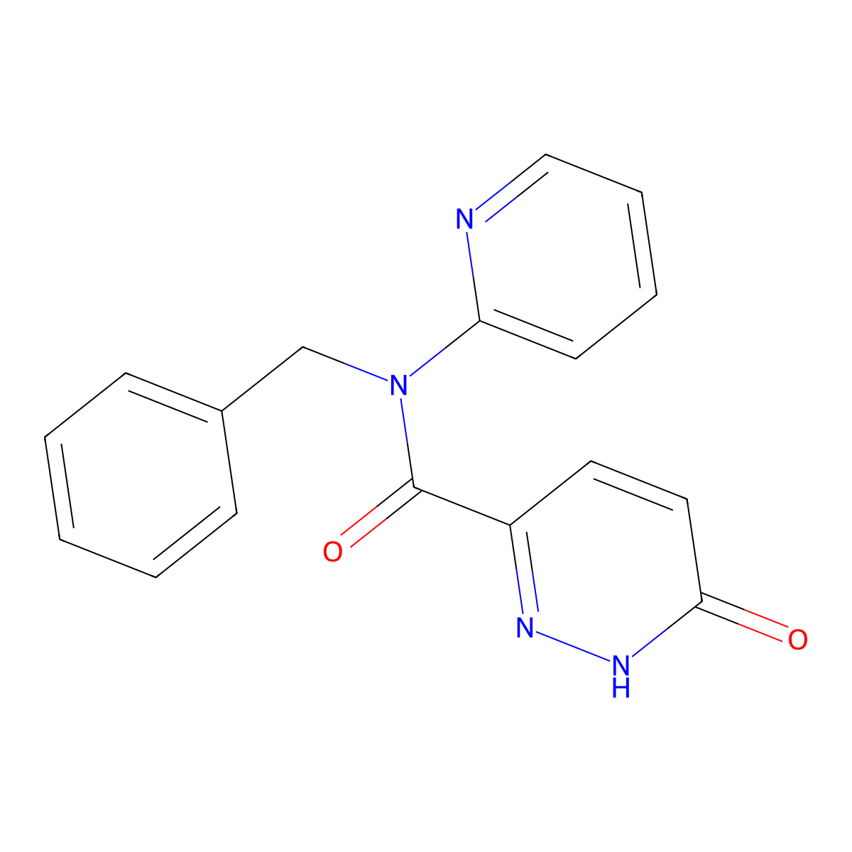 N-benzyl-6-oxo-N-(pyridin-2-yl)-1,6-dihydropyridazine-3-carboxamide molecular structure, CAS 2319788-88-8