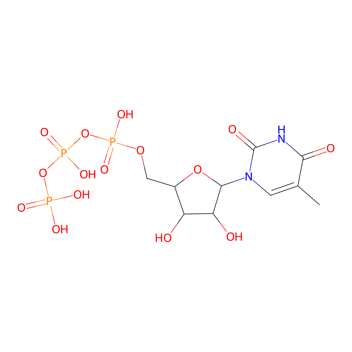 5-Methyluridine 5'-triphosphate molecular structure, CAS 23198-01-8