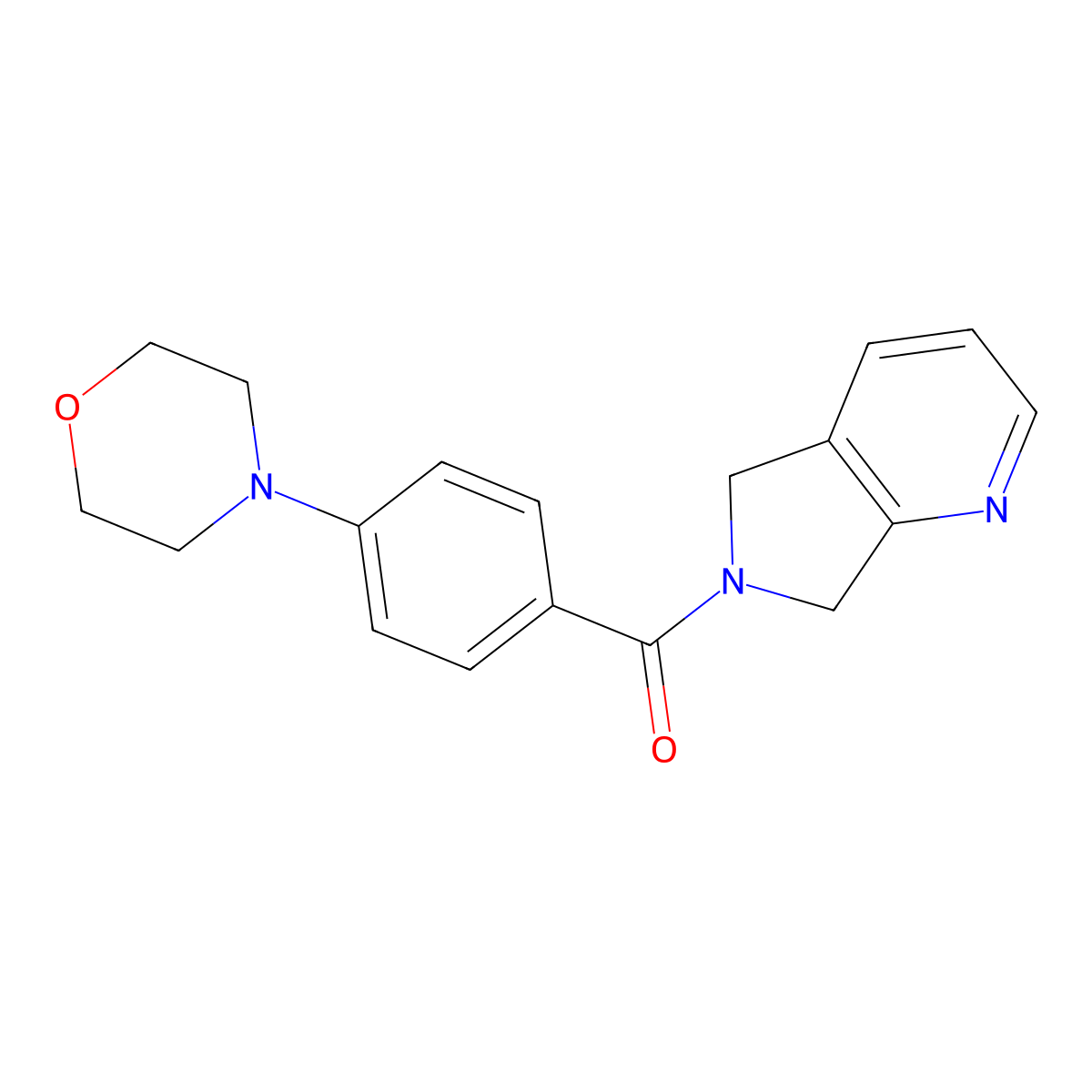 (4-morpholinophenyl)(5H-pyrrolo[3,4-b]pyridin-6(7H)-yl)methanone molecular structure, CAS 2319802-13-4