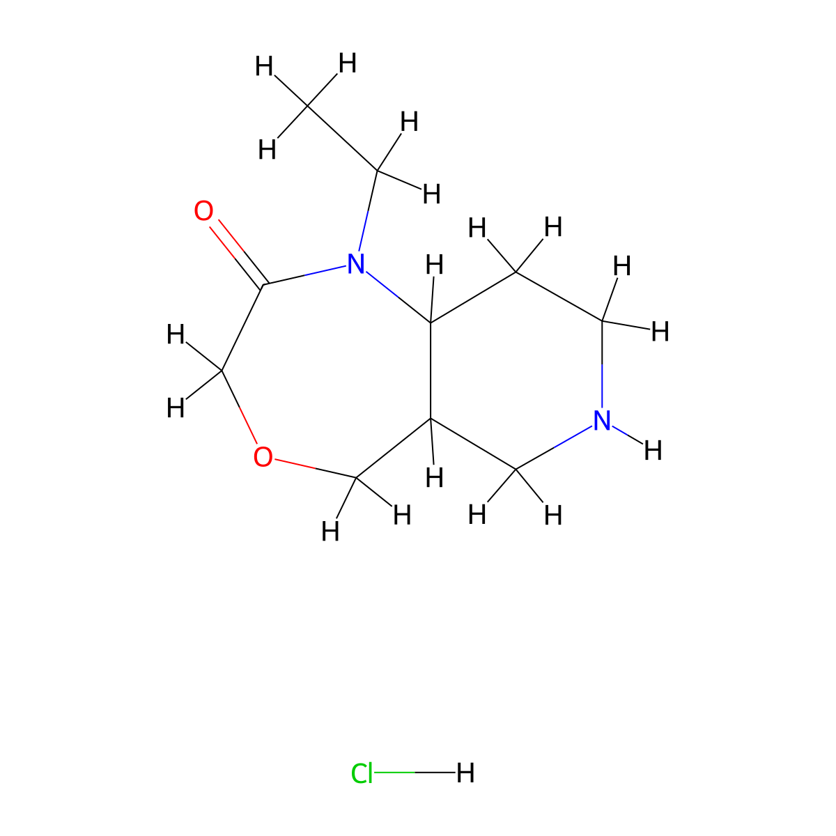 1-ethyloctahydropyrido[4,3-e][1,4]oxazepin-2(3H)-one hydrochloride molecular structure, CAS 2319802-76-9