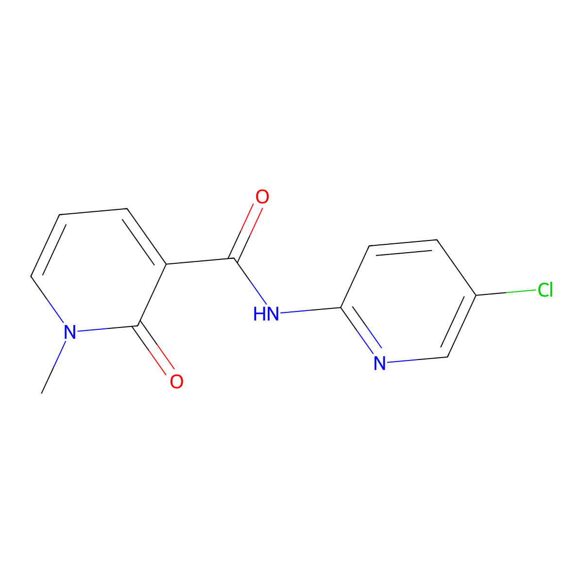 N-(5-chloropyridin-2-yl)-1-methyl-2-oxo-1,2-dihydropyridine-3-carboxamide molecular structure, CAS 2319802-87-2