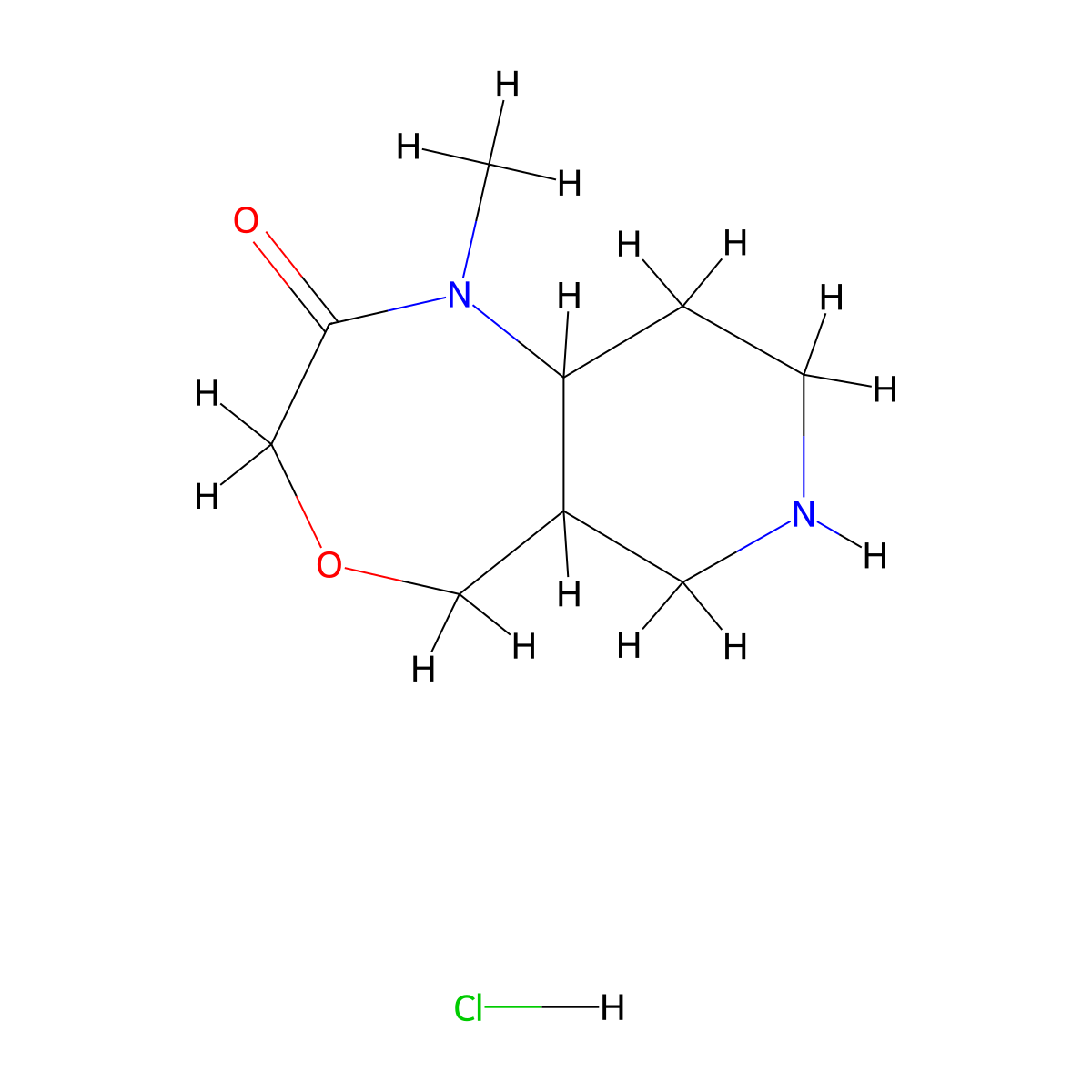 1-Methyl-decahydropyrido[4,3-e][1,4]oxazepin-2-one hydrochloride molecular structure, CAS 2319803-22-8