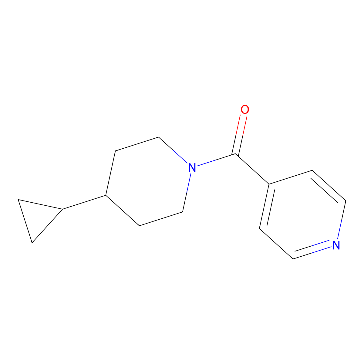 4-(4-Cyclopropylpiperidine-1-carbonyl)pyridine molecular structure, CAS 2319803-31-9