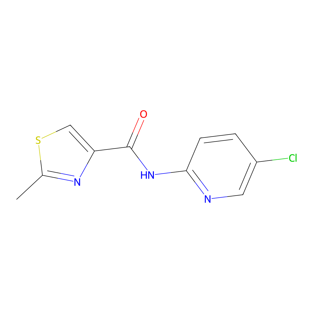 N-(5-chloropyridin-2-yl)-2-methyl-1,3-thiazole-4-carboxamide molecular structure, CAS 2319803-46-6