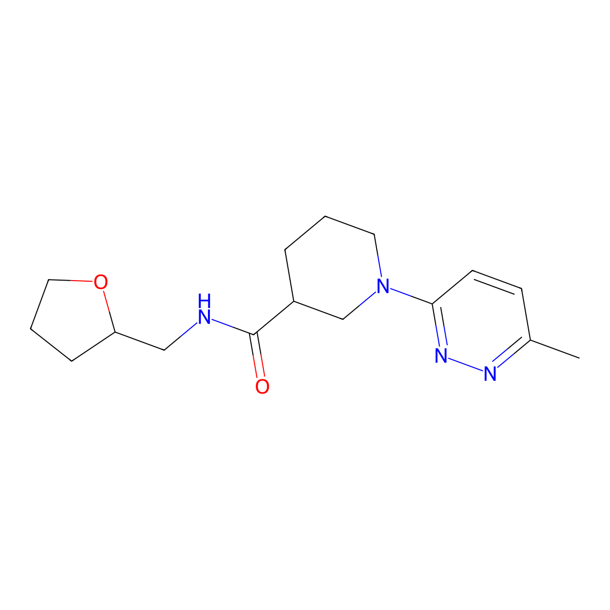 1-(6-methylpyridazin-3-yl)-N-((tetrahydrofuran-2-yl)methyl)piperidine-3-carboxamide molecular structure, CAS 2319803-97-7