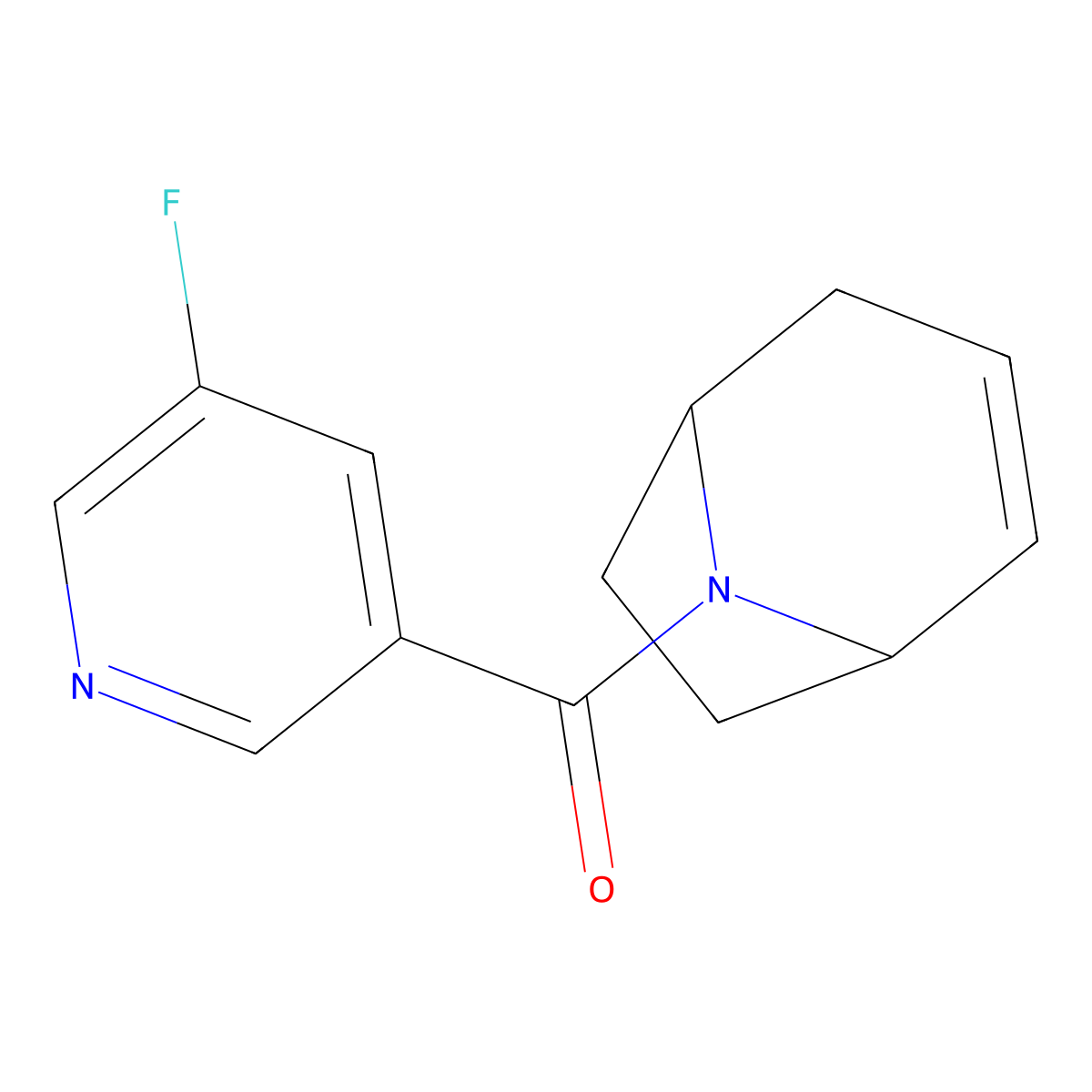 8-(5-Fluoropyridine-3-carbonyl)-8-azabicyclo[3.2.1]oct-2-ene molecular structure, CAS 2319804-21-0