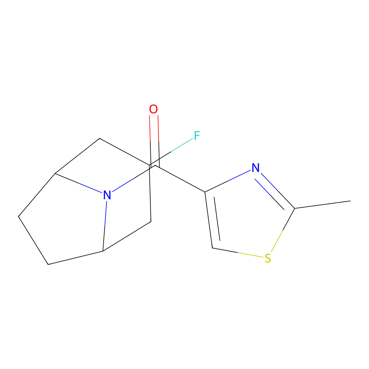 3-Fluoro-8-(2-methyl-1,3-thiazole-4-carbonyl)-8-azabicyclo[3.2.1]octane molecular structure, CAS 2319804-49-2