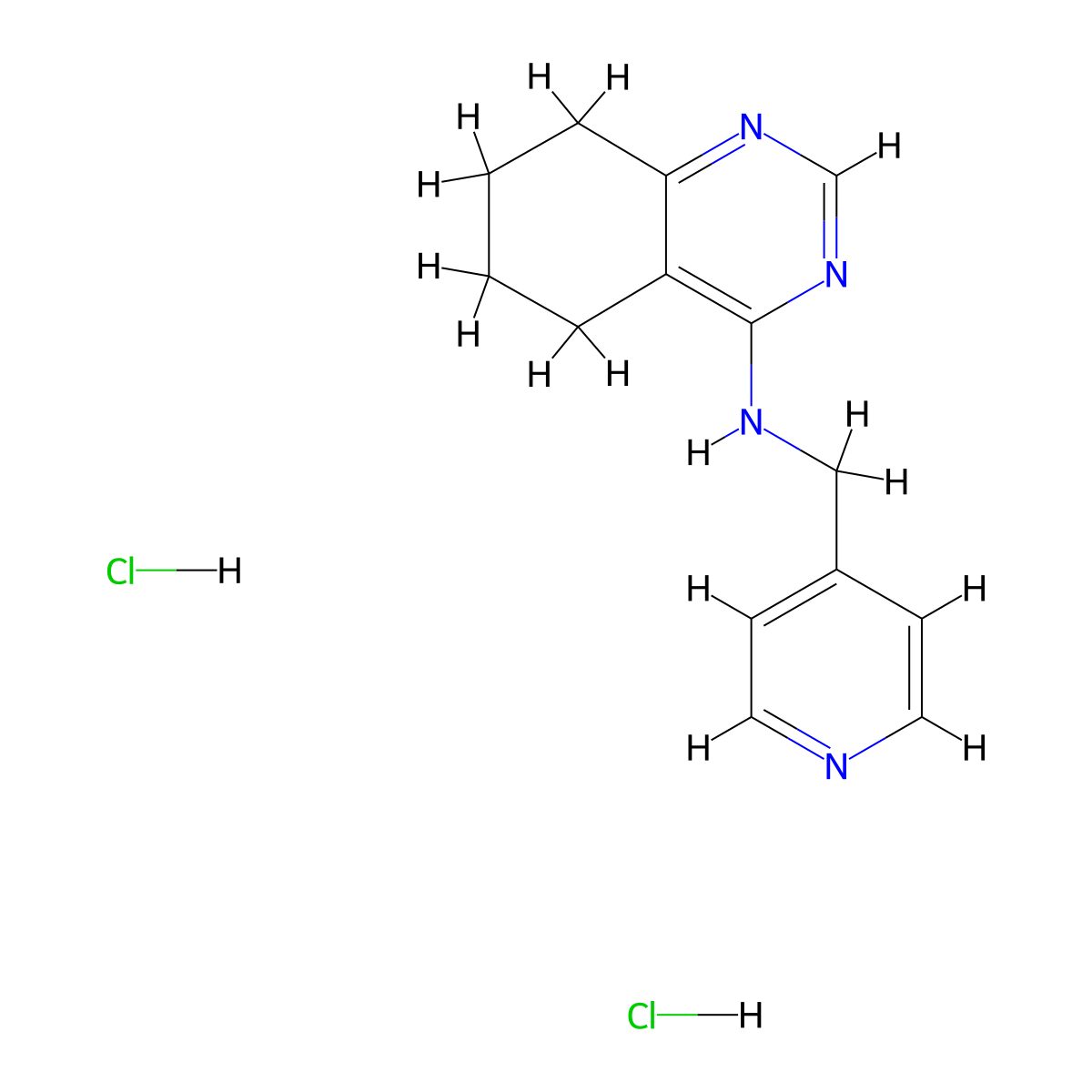 N-[(pyridin-4-yl)methyl]-5,6,7,8-tetrahydroquinazolin-4-amine dihydrochloride molecular structure, CAS 2319805-83-7