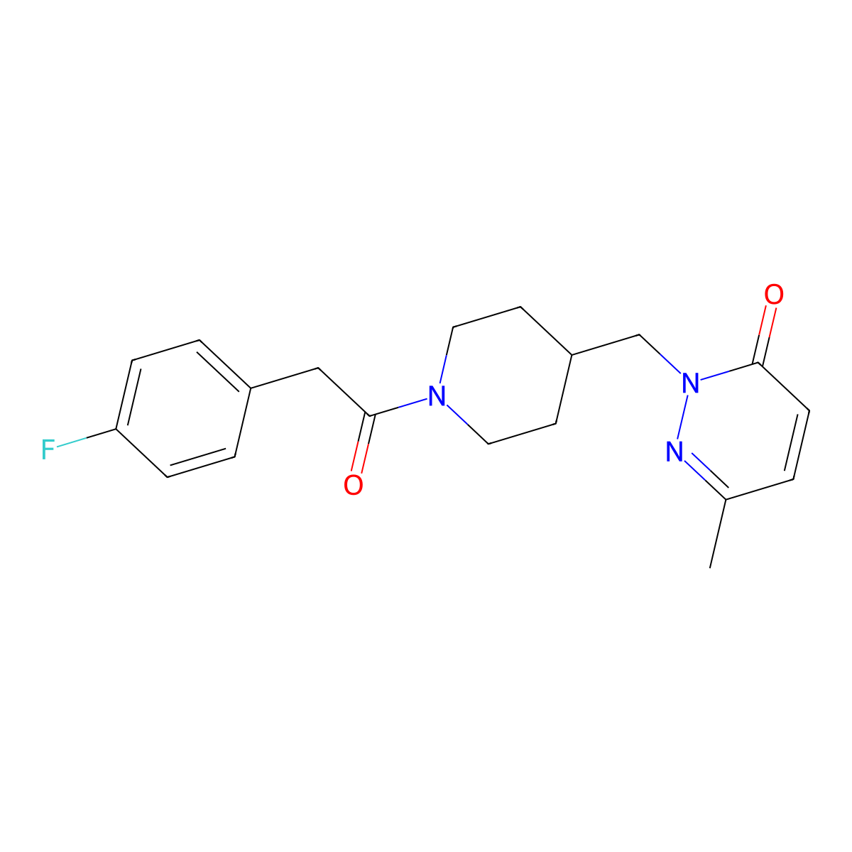 2-({1-[2-(4-Fluorophenyl)acetyl]piperidin-4-yl}methyl)-6-methyl-2,3-dihydropyridazin-3-one molecular structure, CAS 2319805-86-0